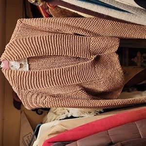 SISTERS SIZE Large Tan/Light Brown shrug style balletcore sweater